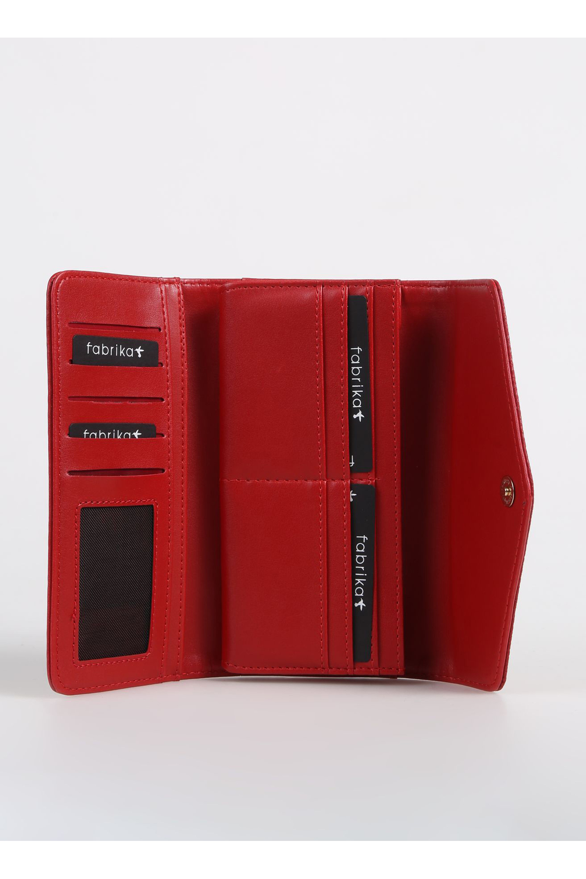 Fabrika Kırmızı Kadın 20x10x3 cm Deri Cüzdan FRKBYN 511 görsel 4