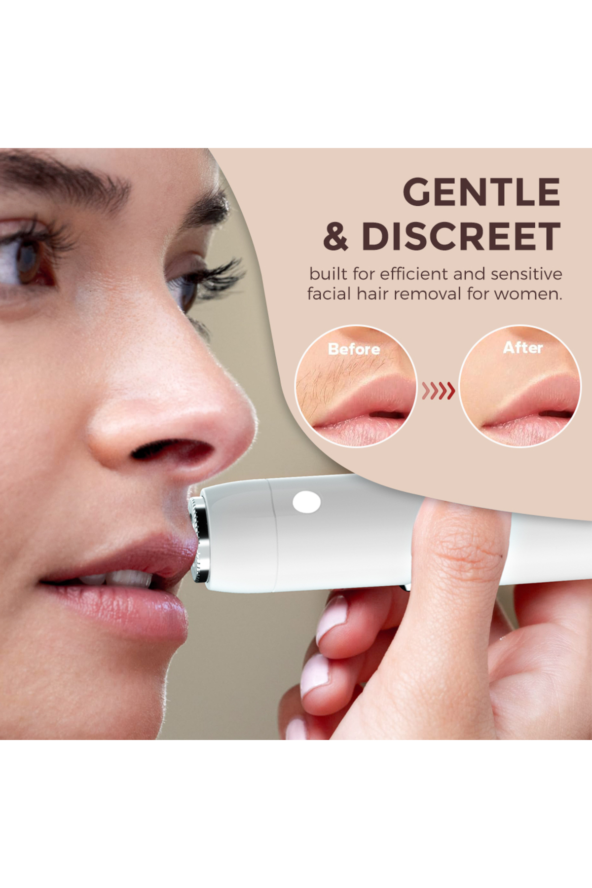  دستگاه اصلاح موی صورت مینی صورت LS-01، برس تمیزکننده، پوست صاف قبل از آرایش  — تصویر 8 از 9