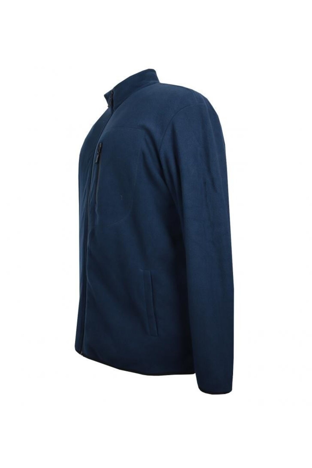 marufshop Büyük Beden Fermuarlı Polar Sweatshirt Lacivert görsel 2