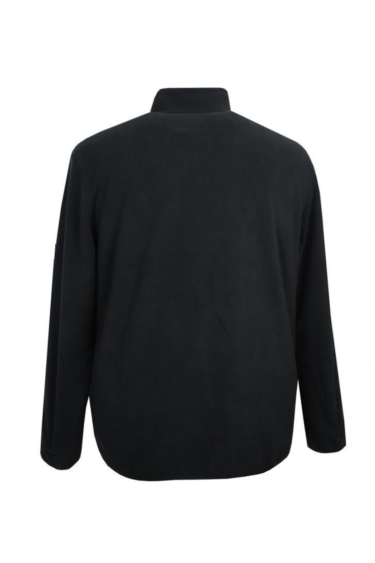 marufshop Büyük Beden Fermuarlı Polar Sweatshirt Siyah görsel 4