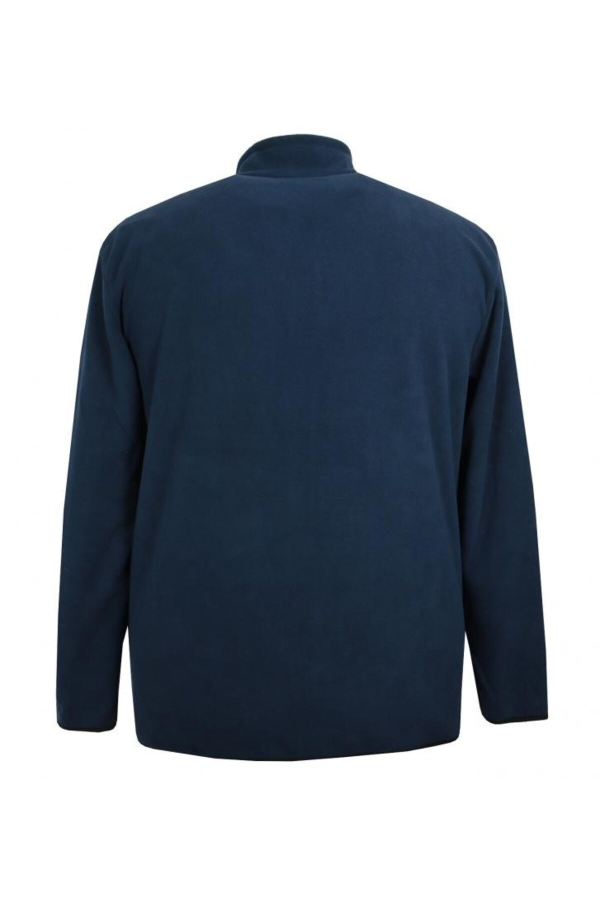 marufshop Büyük Beden Fermuarlı Polar Sweatshirt Lacivert görsel 4