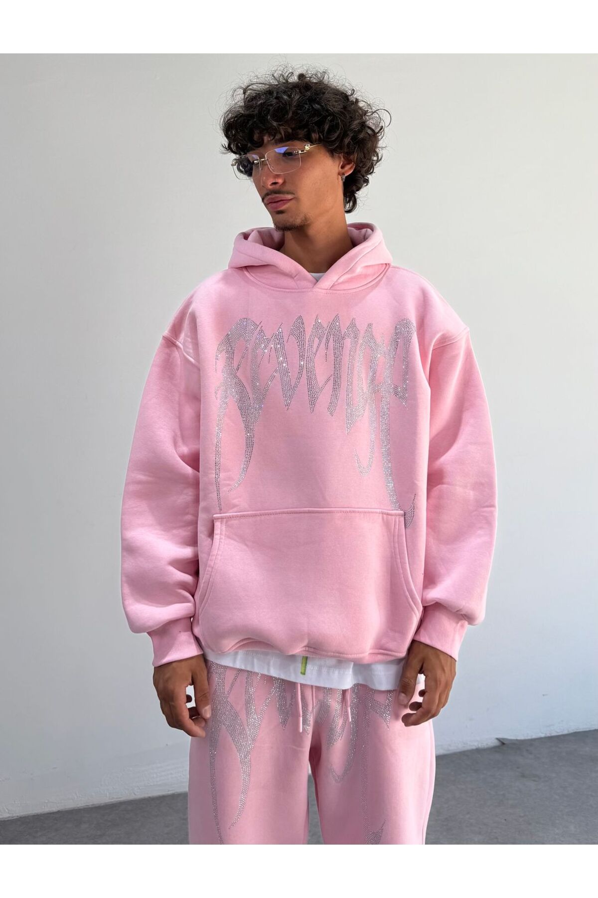 zaee REVENGE taşlı Oversize Sweatshirt görsel 2