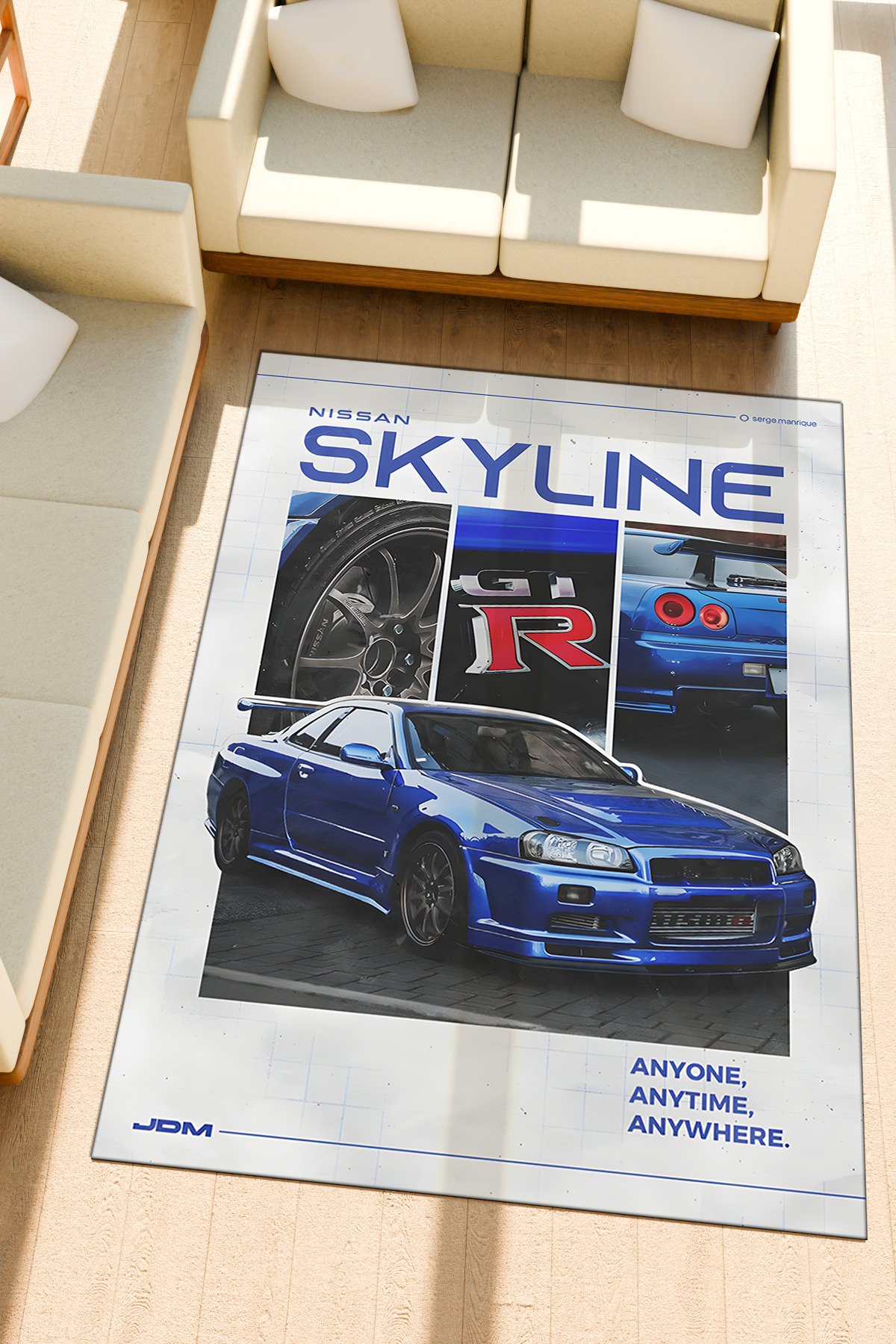 FG Store Nissan Skyline GT-R R34 Dijital Baskılı Makinede Yıkanabilir ...