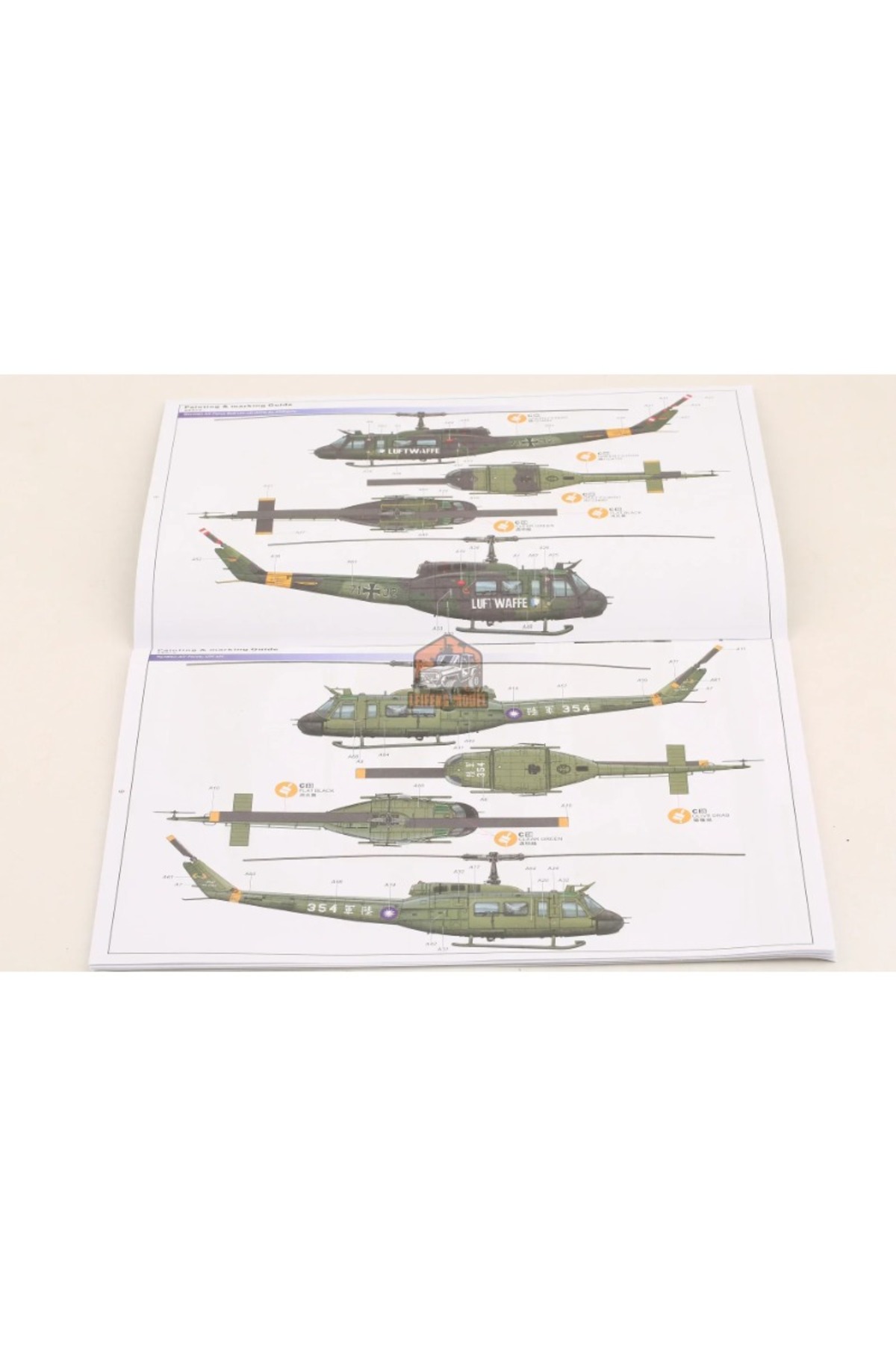 مدل پلاستیکی مونتاژی کیتی هاوک KH80154، مقیاس ۱/۴۸، UH-1D «هوئی»