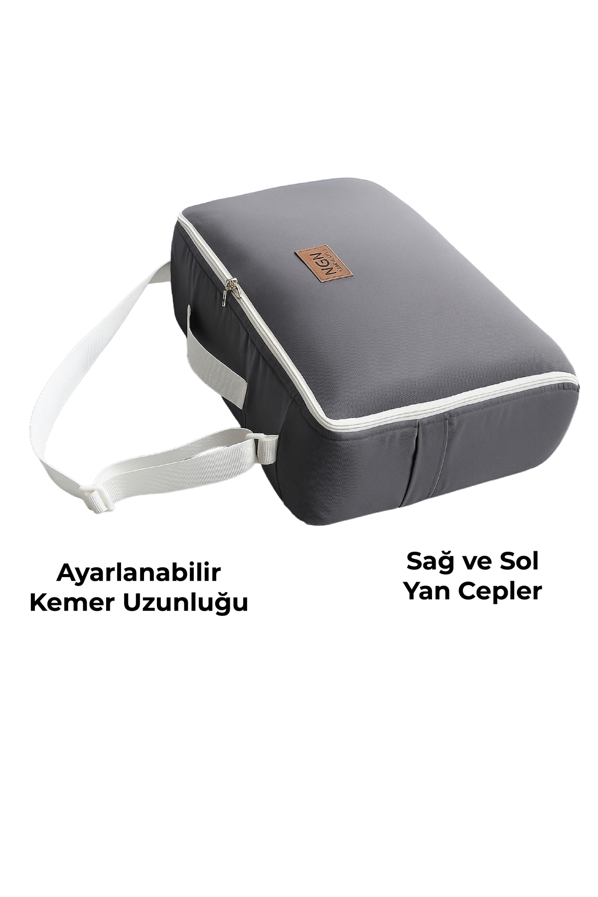 ngn collection Çantalı Baby nest Safari Hayvan Desenli Yenidoğan Babynest Taşınabilir Anne Yanı Yatağı Koyu Gri fotoğrafı 2 (önizleme)
