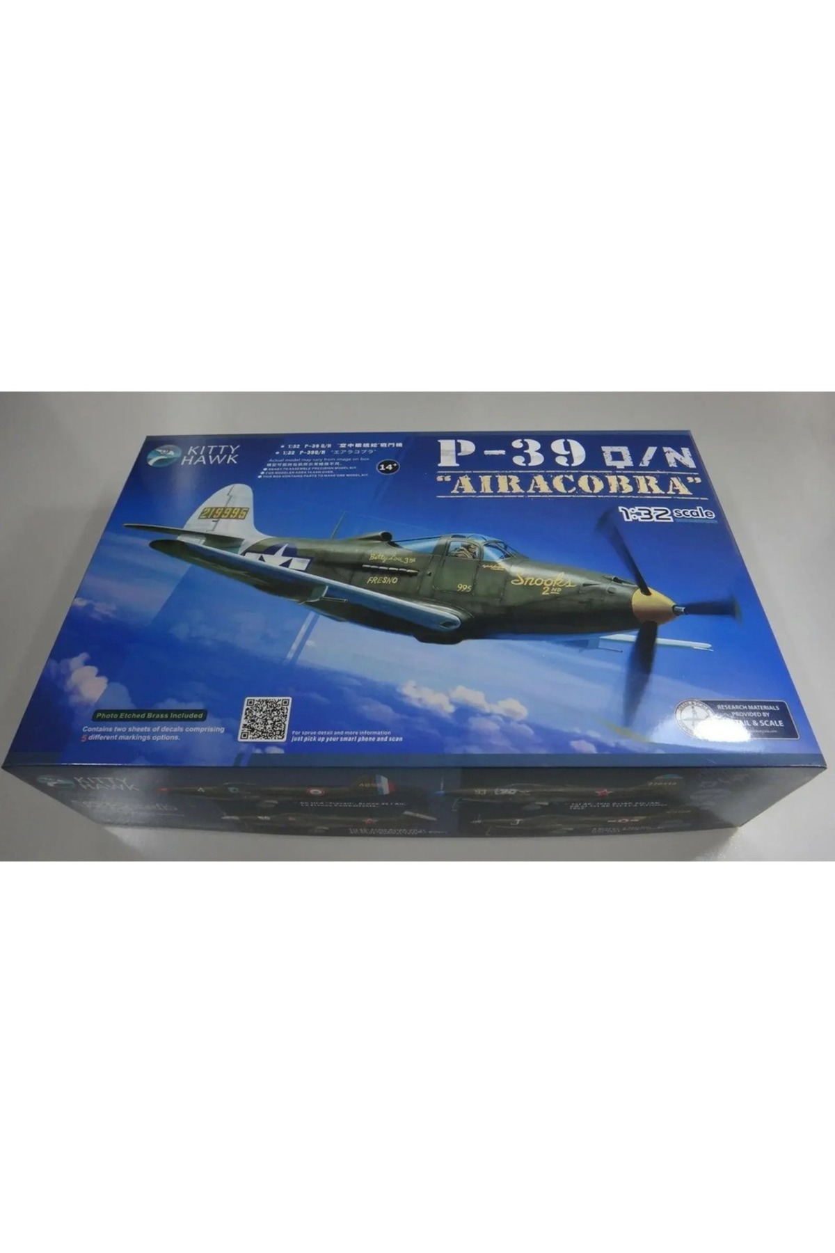 کیتی هاک KH32013 مدل پلاستیکی مونتاژ هواپیمای P-39 Q/N «c» در مقیاس ۱/۳۲