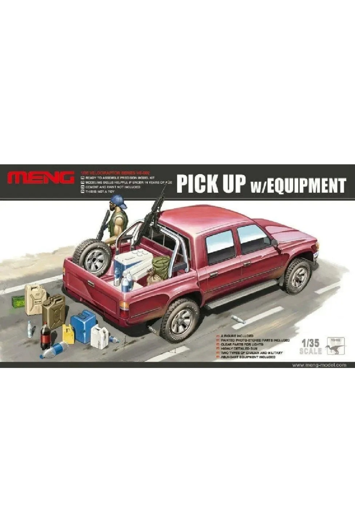 مگ VS-002 مدل پلاستیکی مونتاژی پیکاپ در مقیاس ۱/۳۵ همراه با تجهیزات، کالکتیبل سفارشی کودکان…