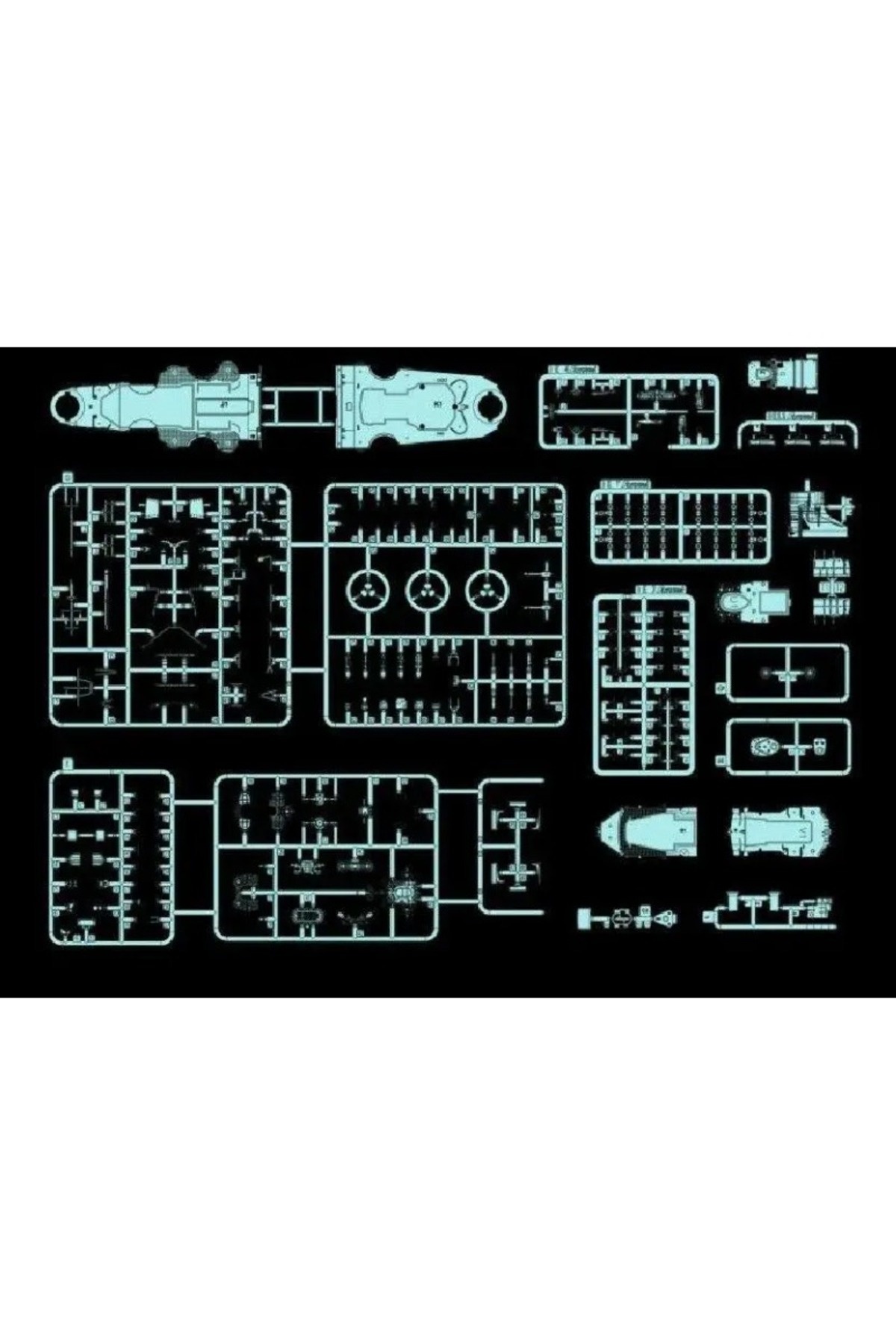 کیت مدل پلاستیکی مونتاژی Flyhawk Hobby FH1132S، مقیاس ۱/۷۰۰، ناو جنگی آلمان بیزمارک ۱۹۴۱ [D…