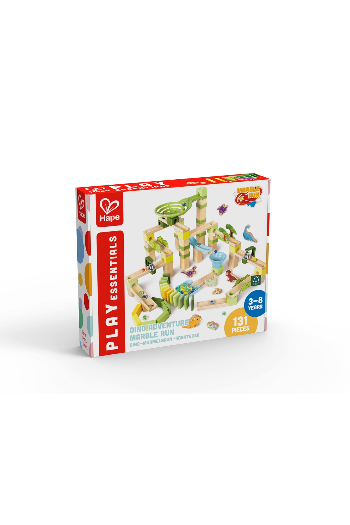 بازی ماربل ران اسباب‌بازی چوبی ماجراجویی دایناسور کوادریلا ۱۳۱ تکه