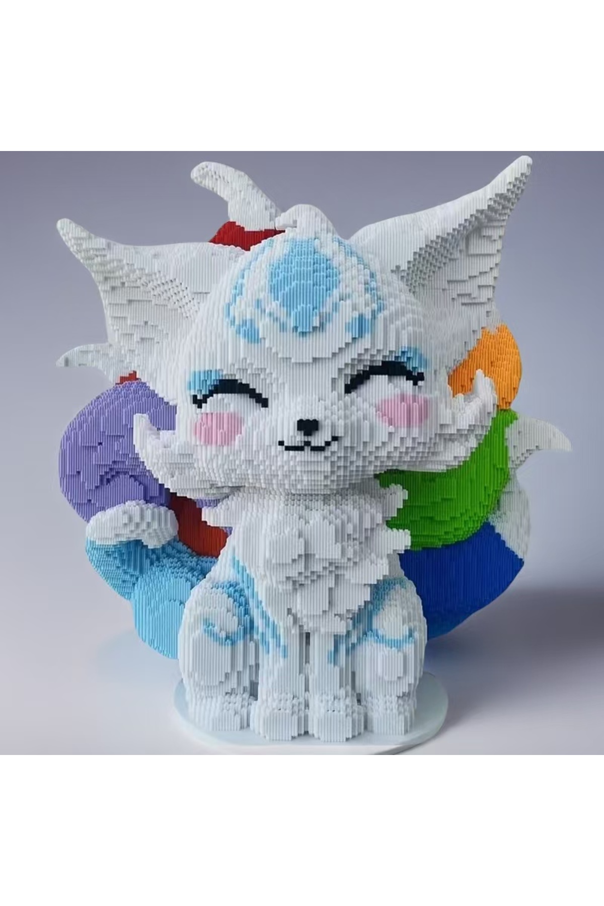 ۹۰۰۳ ۷۵۴۲ تکه‌های مدل‌های بلوک ساختمانی روباه نه‌دم رنگین‌کمانی، تزئینات خلاقانه حیوانی و R