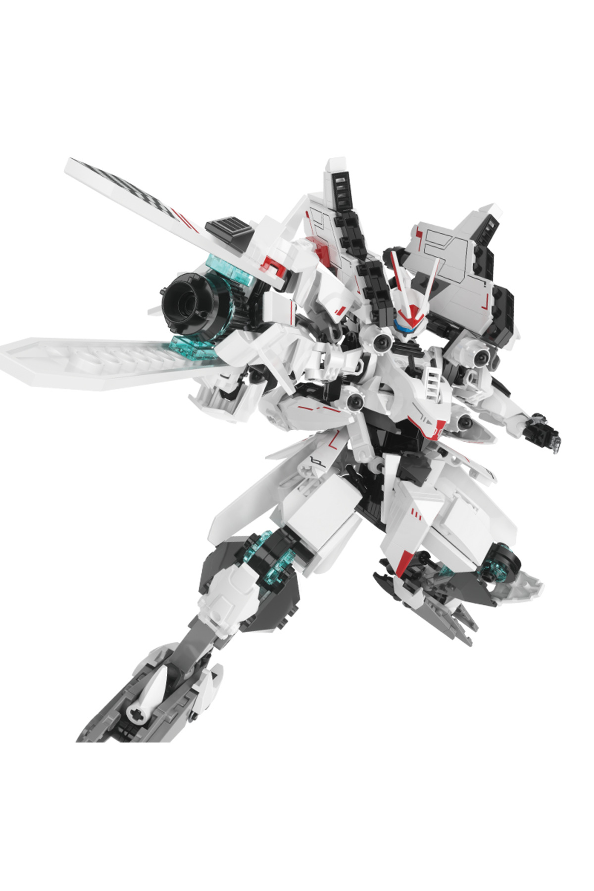 بدون جعبه JAKI جنگجوی مکانیکی F5-A0011 مدل پازل مونتاژ بلوک‌های ساختمانی ربات کودکان تعطیلات