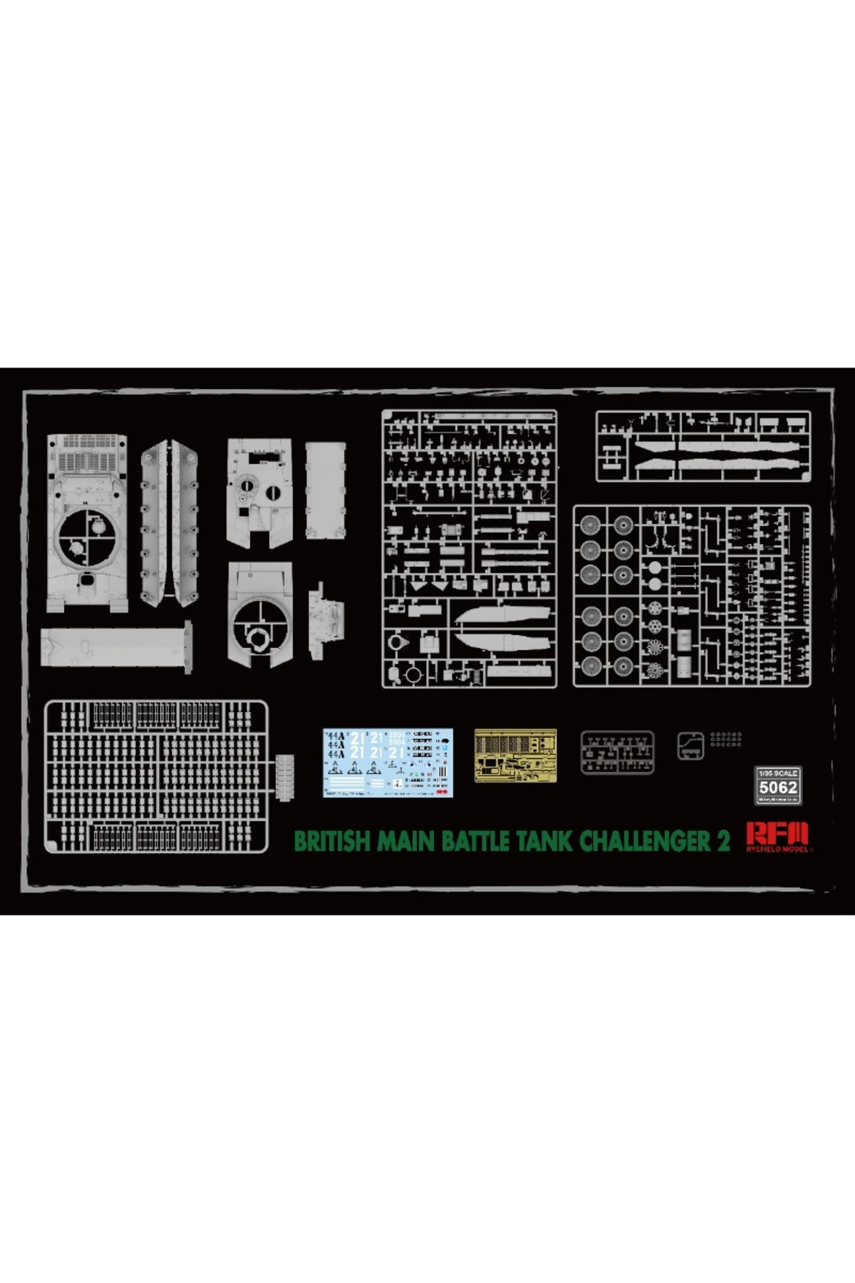 رای فیلد مدل RFM5062 مقیاس ۱/۳۵ تانک اصلی نبرد بریتانیایی چلنجر ۲ کیت مونتاژ مدل پلاستیکی