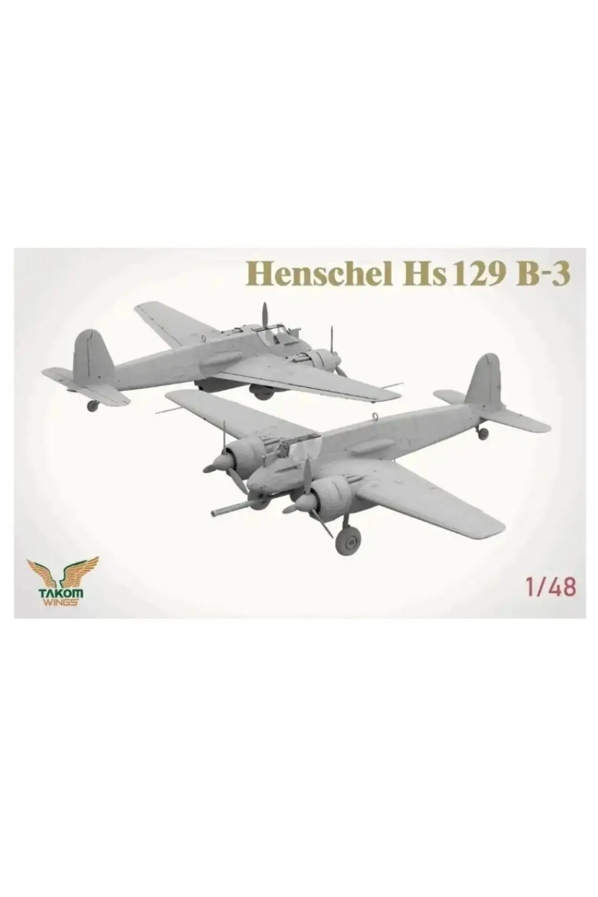 هنشل Hs129 B-3 با کابین داخلی 48002 تاکوم مقیاس 1:48 اسباب‌بازی سفارشی کلکسیونی کودکان هدیه تولد