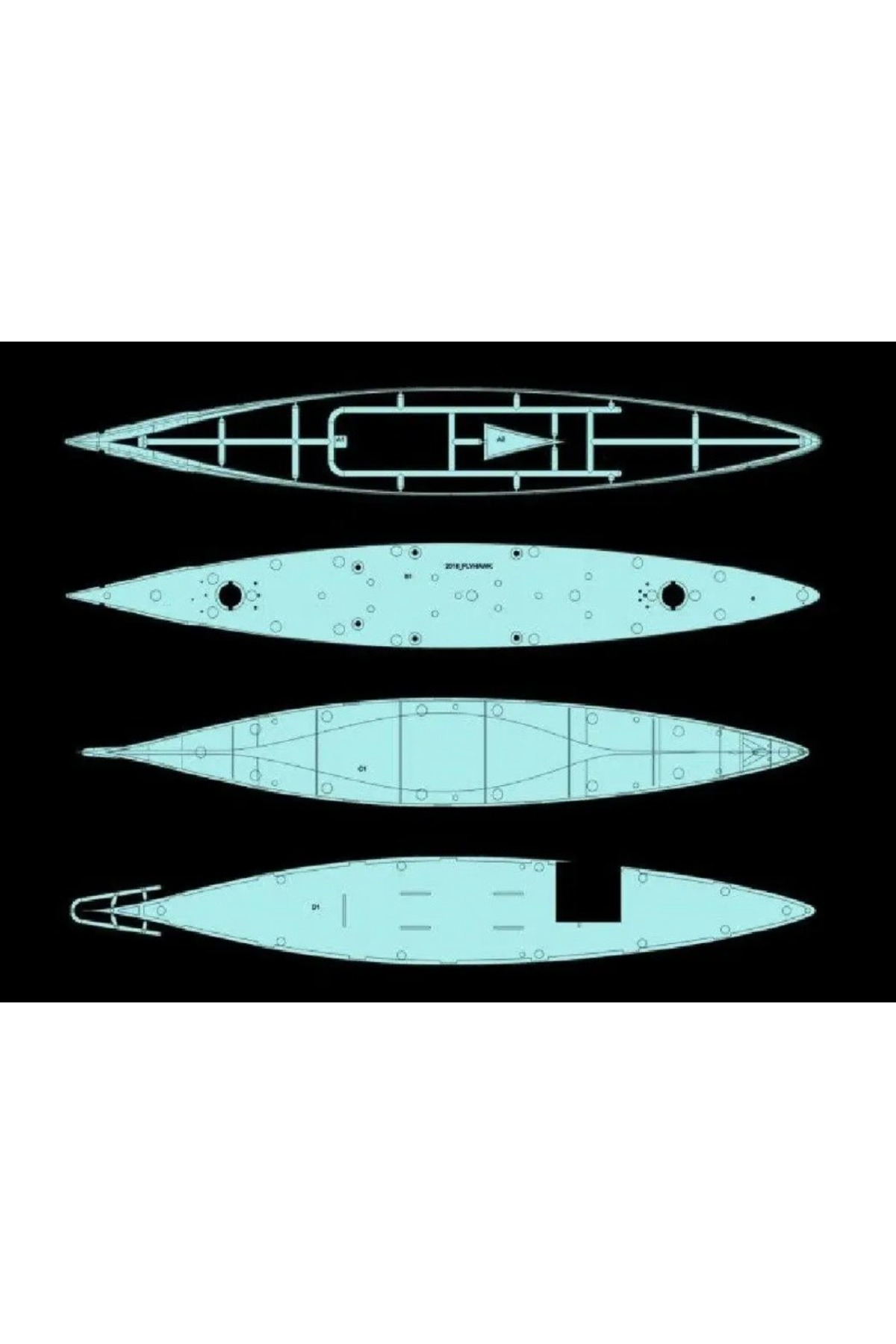 کیت مدل پلاستیکی مونتاژی Flyhawk Hobby FH1132S، مقیاس ۱/۷۰۰، ناو جنگی آلمان بیزمارک ۱۹۴۱ [D…