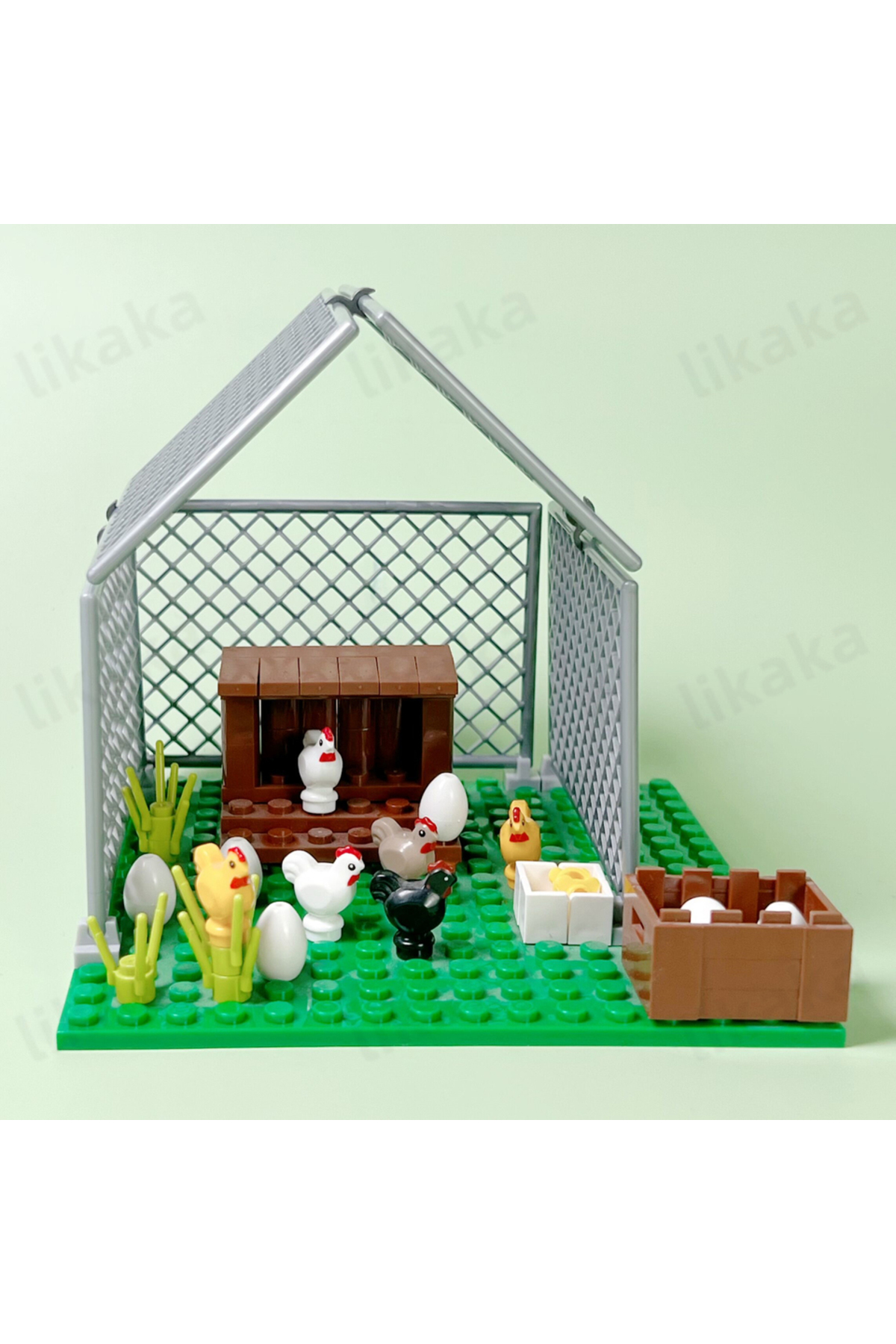 بلوک‌های ساختنی حیوانات MOC مرغداری، مزرعه شهری، آشیانه مرغ، خانه مرغ، اسباب‌بازی‌های دست‌ساز برای کودکان