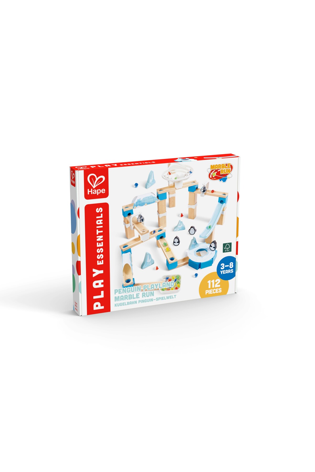 کواردیلا پنگوئن پلیلند مسیر ماربل رن اسباببازی چوبی ۱۱۲ تکه