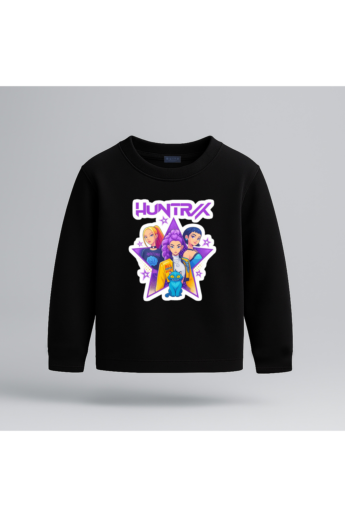 Kpop Demon Hunters Hunterix Printed Long Sleeve Girl T-Shirt 4-13 Years - Huntr/X