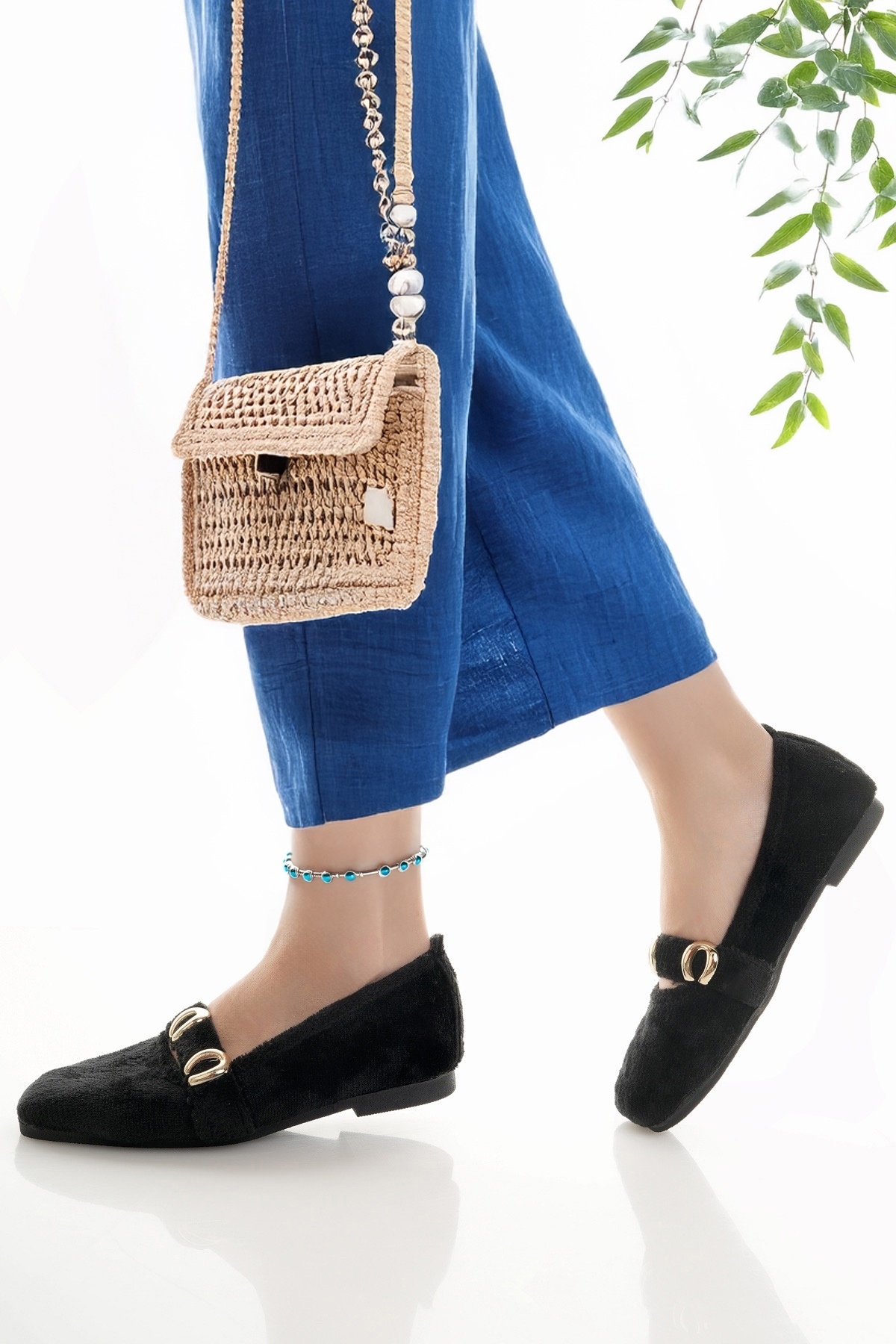 Modafırsat  Kadın Babet Siyah Hafif Rahat Şık İş Ofis Günlük Ayakkabı - Görsel 5