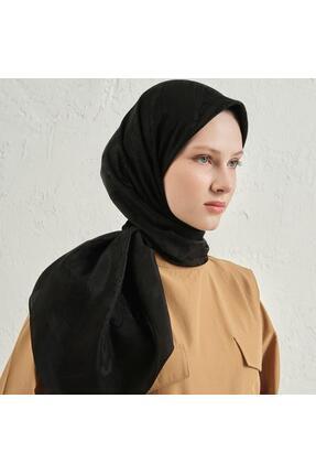 Armine E00OA0444093 01 Floş Pamuk Siyah Eşarp 2