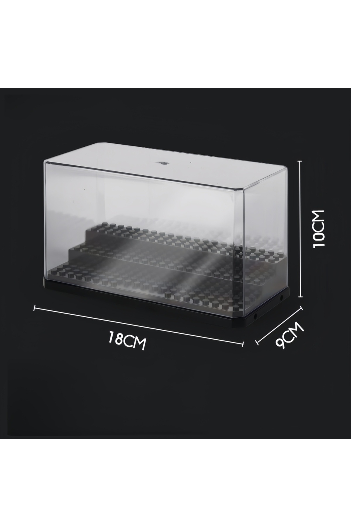 یک عدد ویترین نمایش با قفسه شفاف، عرض ۳ طبقه، جعبه برای مینی‌فیگورها – محافظ اکریلیک برای فیگور پاپ کوچک