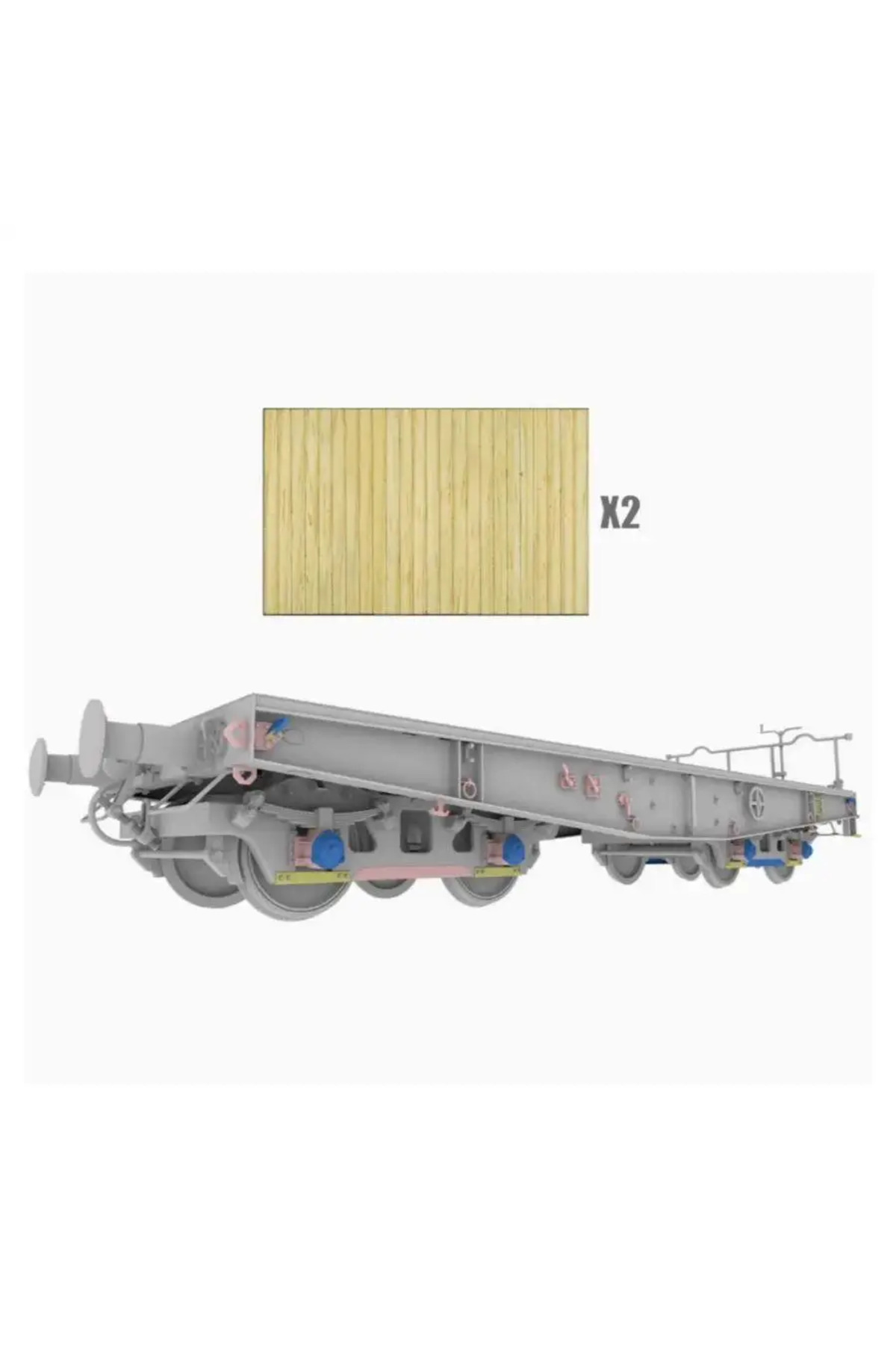 مدل نظامی آلمانی واگن تخت متحرک ۵۲T RlMMP 700 (SSY45,1952-1991) – دستهٔ اول، دو عرشهٔ چوبی رایگان…