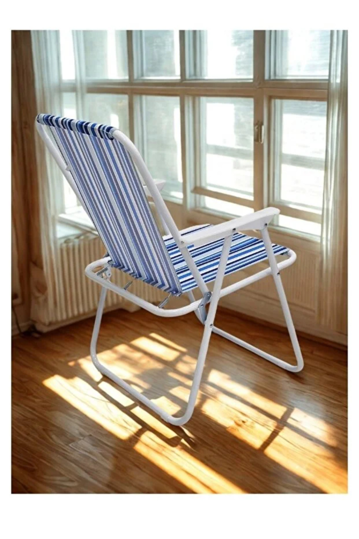 كرسي تخييم قابل للطي من قماش أكسفورد وبقوائم معدنية – 45×45×80 سم