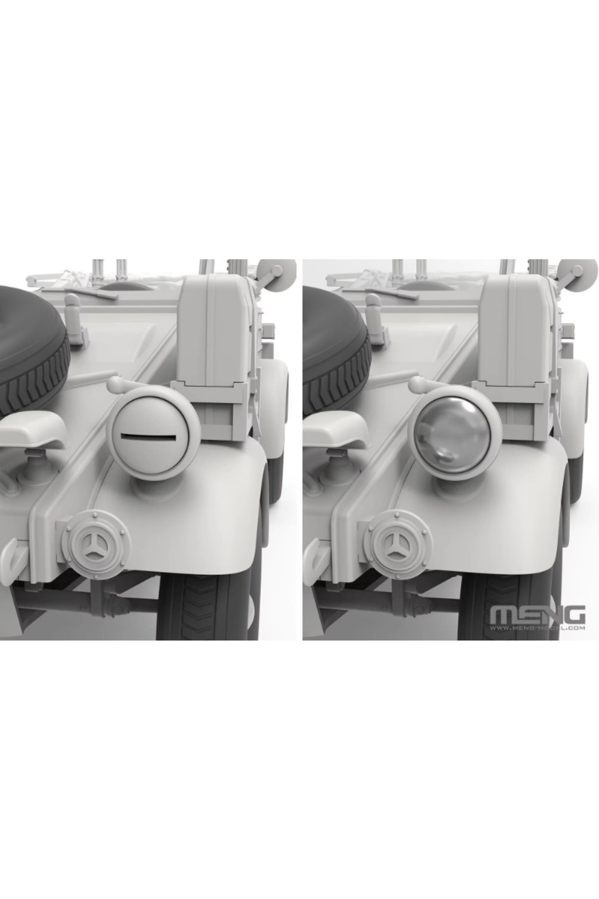 MENG VS-015 ماکت پلاستیکی در مقیاس ۱/۳۵ خودروی آلمانی Pkw.K1 کوبل‌واگن نوع ۸۲ شمال آفریقا