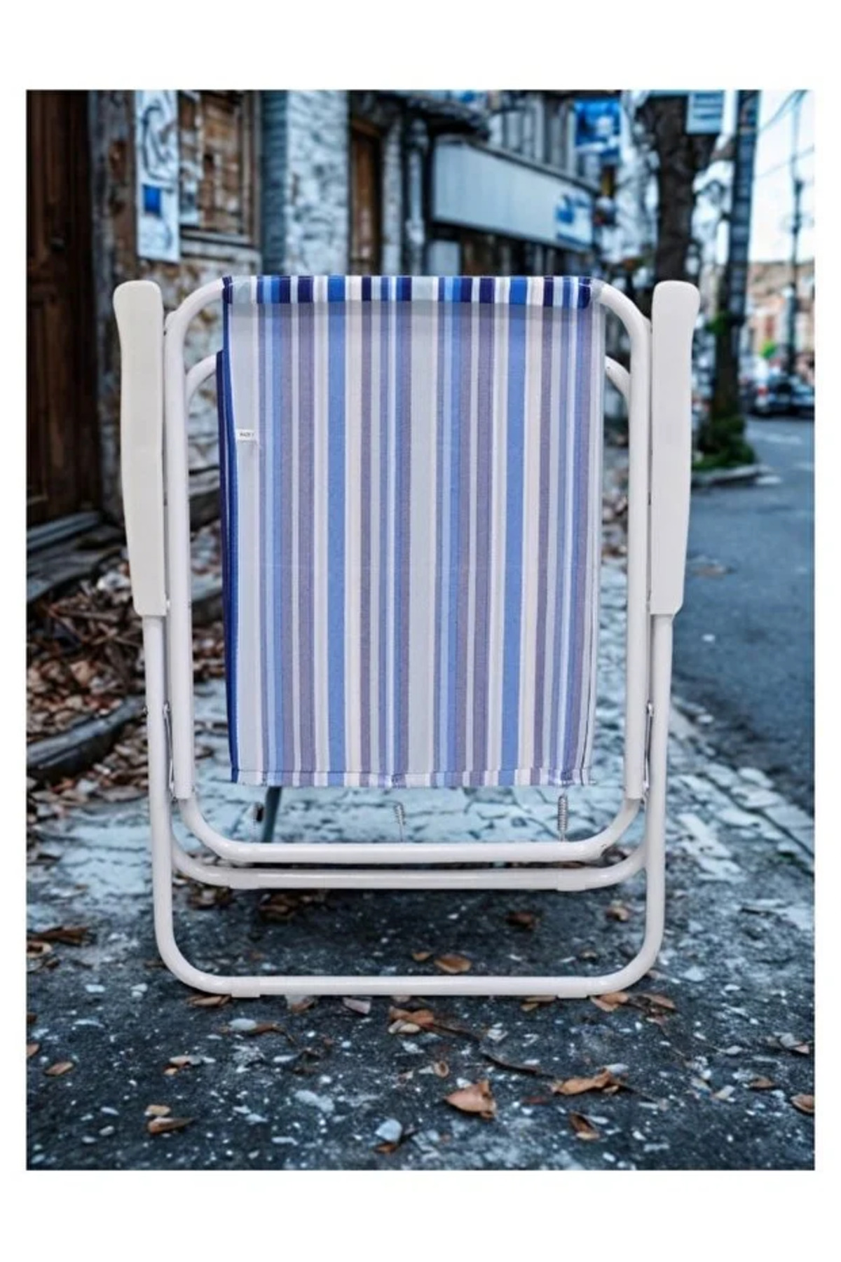 كرسي تخييم قابل للطي من قماش أكسفورد وبقوائم معدنية – 45×45×80 سم