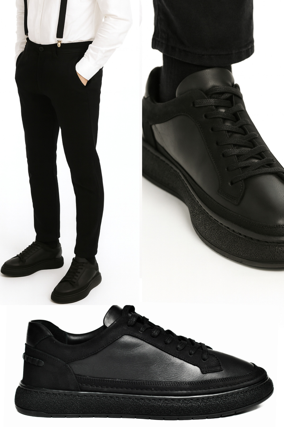 ALTA GRACIA Erkek Casual Hakiki Deri Ayakkabı Rahat Taban Günlük Ofis Ortopedik Kaymaz Okul Sneakers Şık Klasik görsel 2