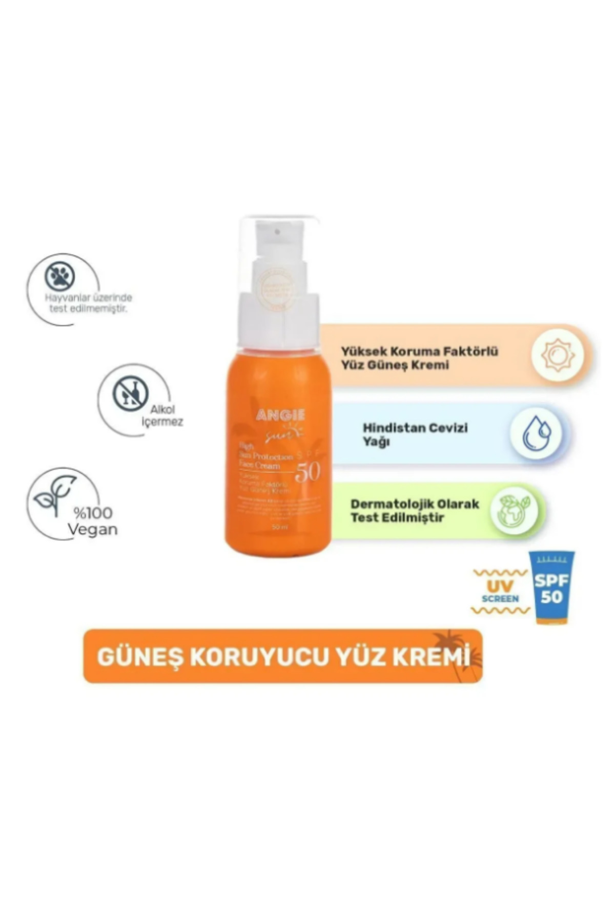 Sun Face 50 Spf Yüz Koruma Güneş Kremi 50 ml - Sun Kids Bebek ve Çocuk Güneş Kremi 200 ml 2'li Set — SUNFACE-KIDS2LISET — تصویر 4 از 4
