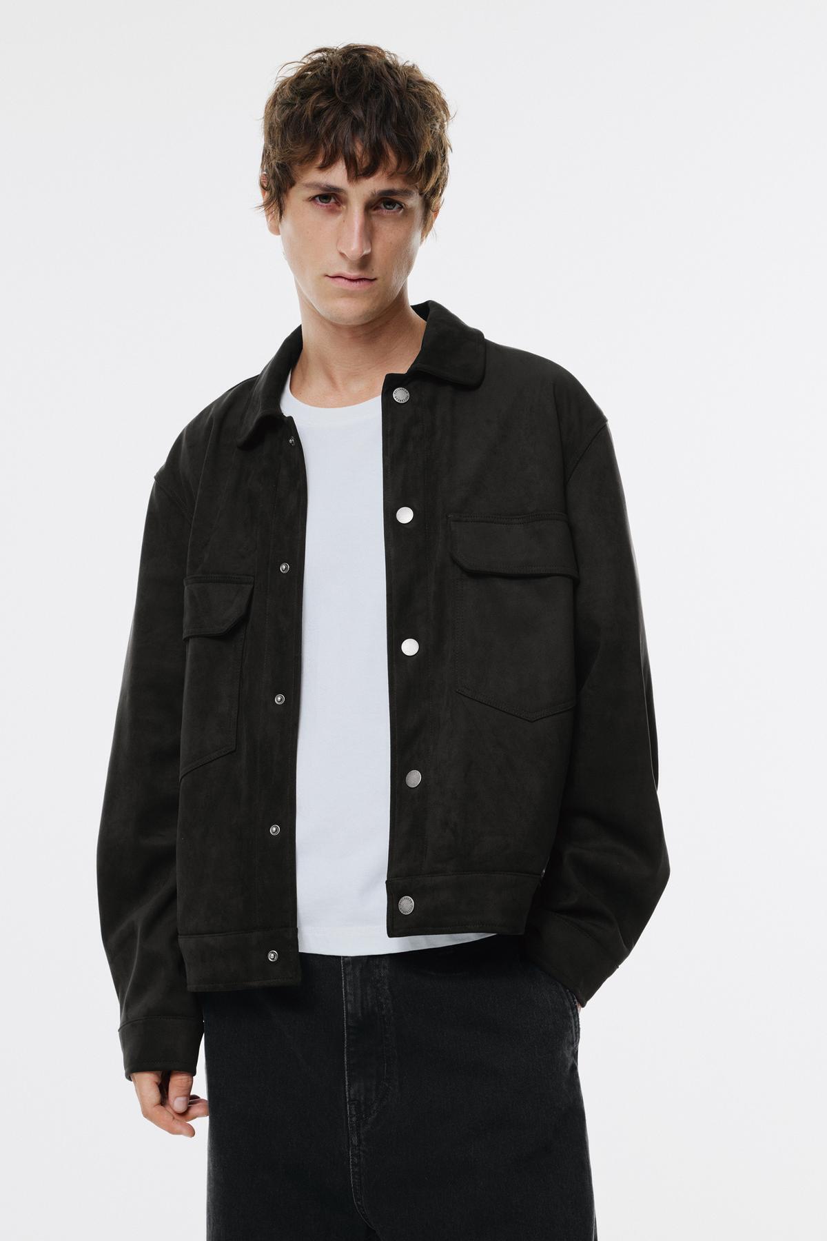 Pull & Bear Suni Süet Ceket