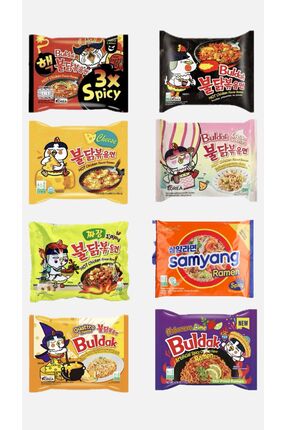 SEZAR GROUP Hot Chicken Ramen 8'li Kombo Karışık Paket BULDAL