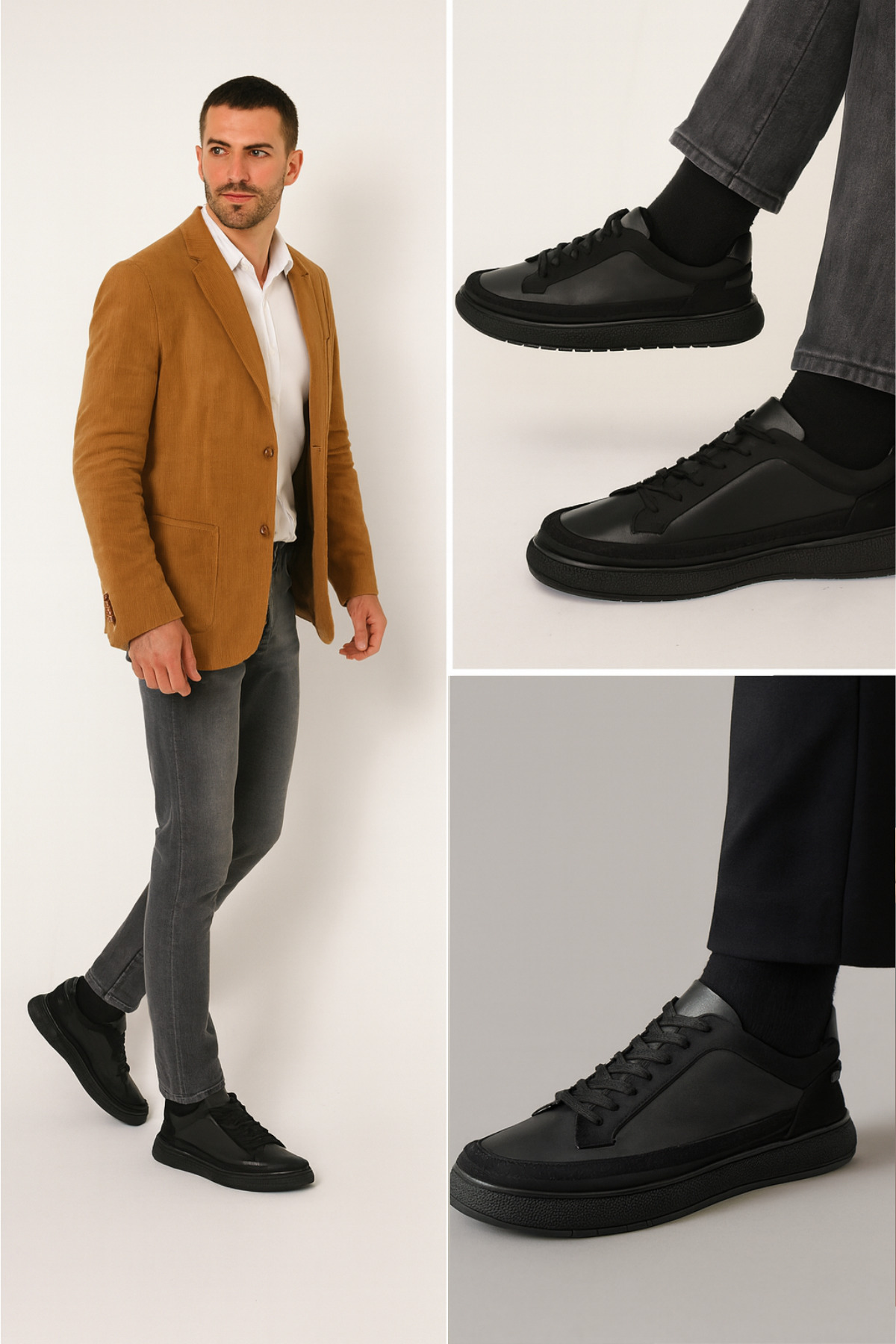 ALTA GRACIA Erkek Casual Hakiki Deri Ayakkabı Rahat Taban Günlük Ofis Ortopedik Kaymaz Okul Sneakers Şık Klasik görsel 6