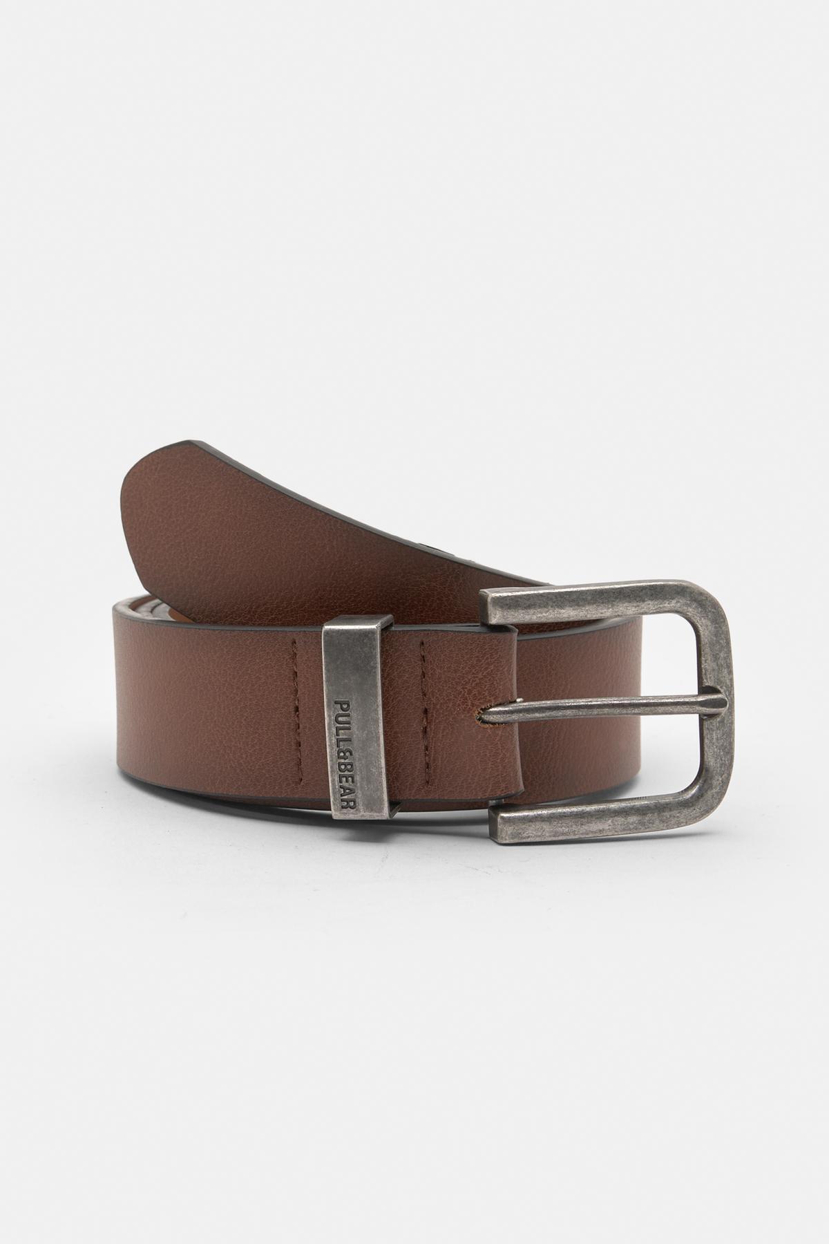 پول اند بیر کمربند چرم مصنوعی