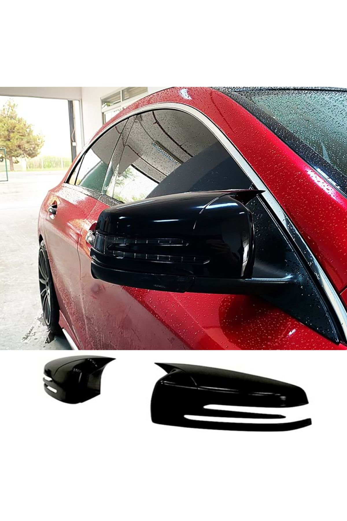 AkmTuning Mercedes GLA X156 Batman Yarasa Ayna Kapağı Parlak Siyah ABS 2014 2015 2016 2017 2018 2019