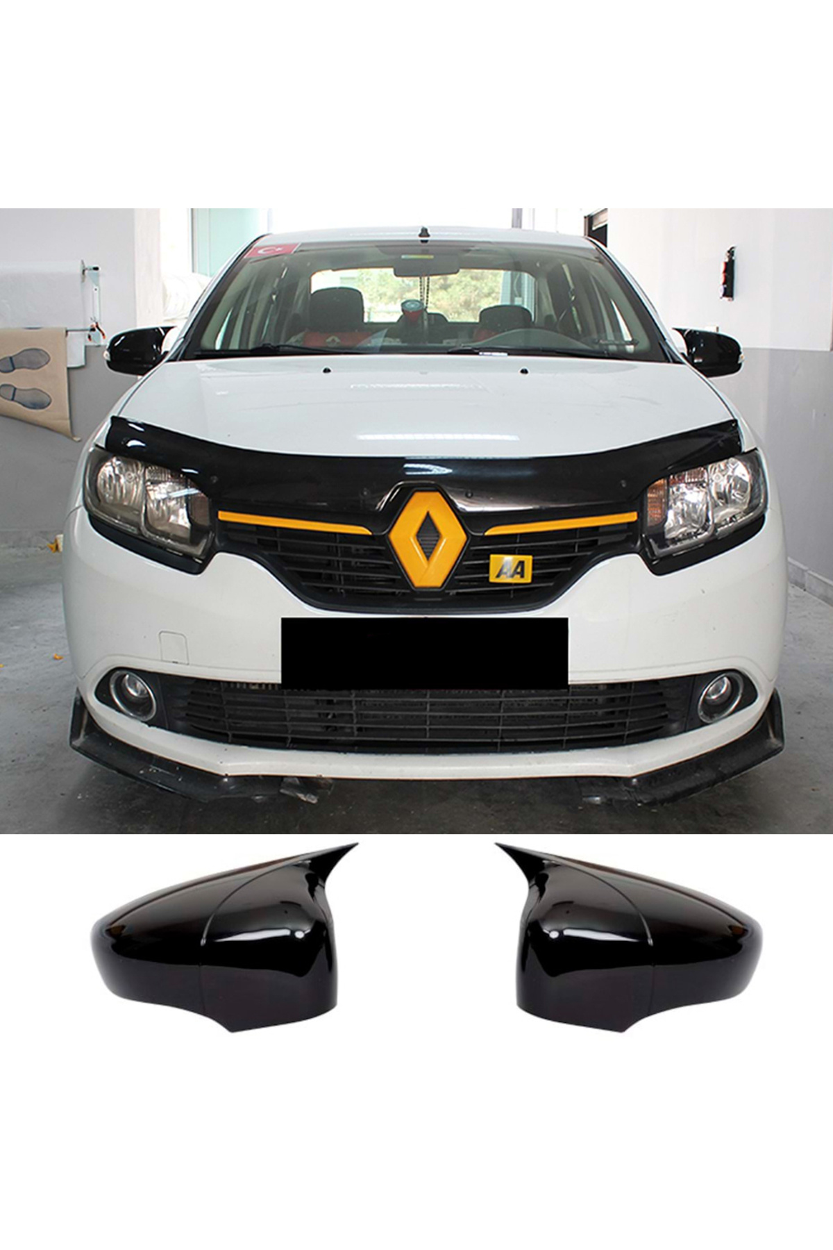 AkmTuning Renault Symbol 3 Batman Yarasa Ayna Kapağı Piona Black ABS 2012 ve üzeri