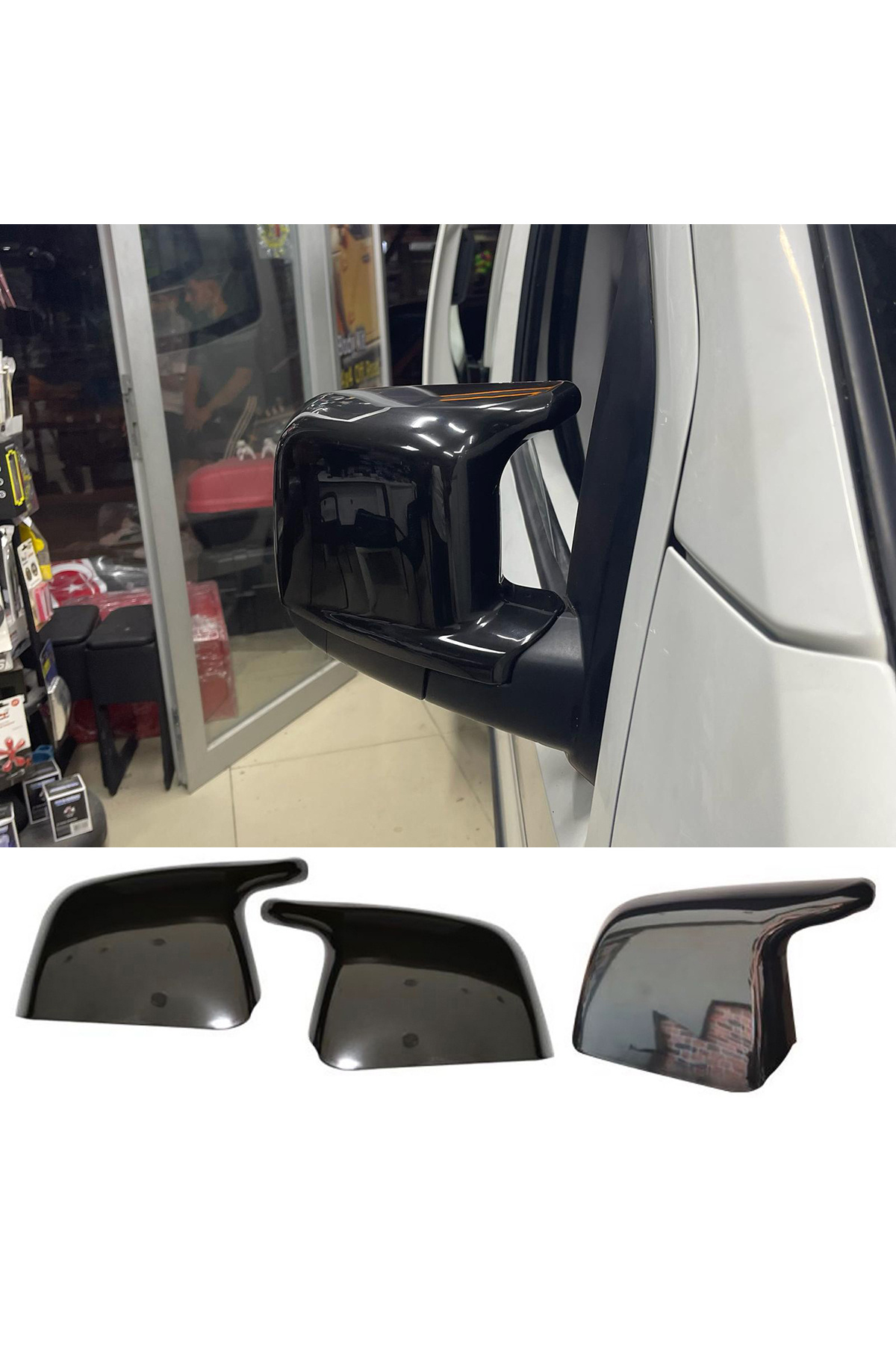 AkmTuning Fiat Fiorino Batman Yarasa Ayna Kapağı Parlak Siyah ABS 2008-2022