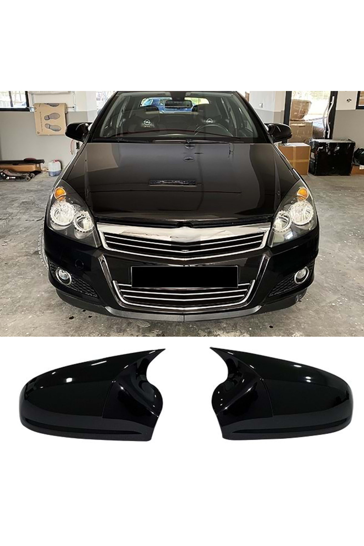 AkmTuning Opel Astra H FL Batman Yarasa Ayna Kapağı Parlak Siyah ABS 2010 2011 2012 2013