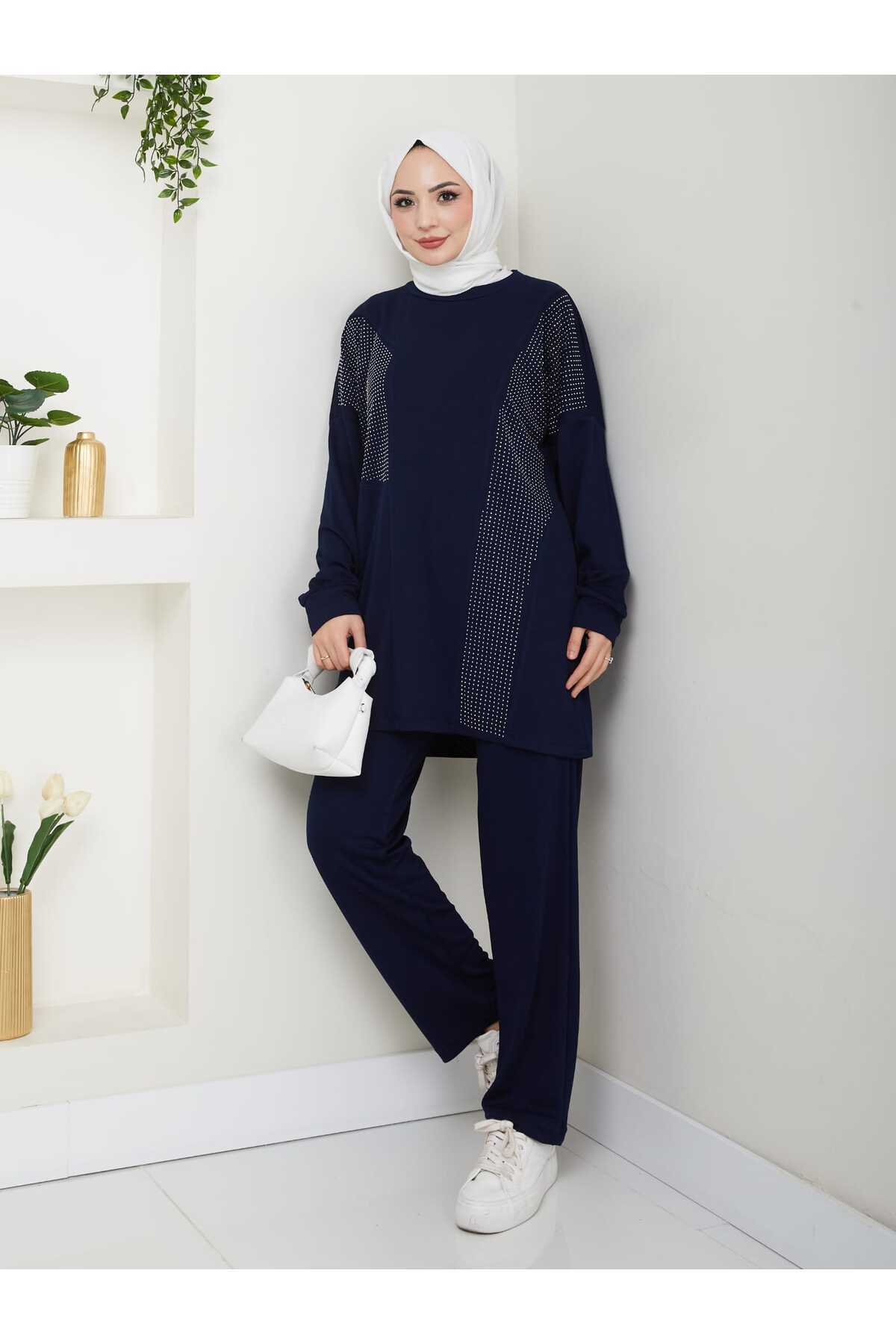 Moda Krash TAŞ BASKI DETAYLI MODAL TAKIM