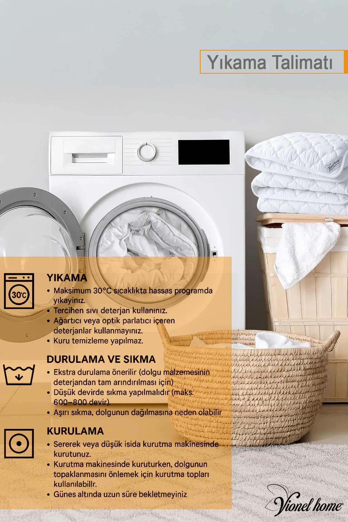 Vionel Home %100 Pamuk Bebek & Çocuk Yorganı |1. Sınıf Silikon Dolgu | 100x150 cm | Antialerjik | Nefes Alabilen fotoğrafı 6 (önizleme)