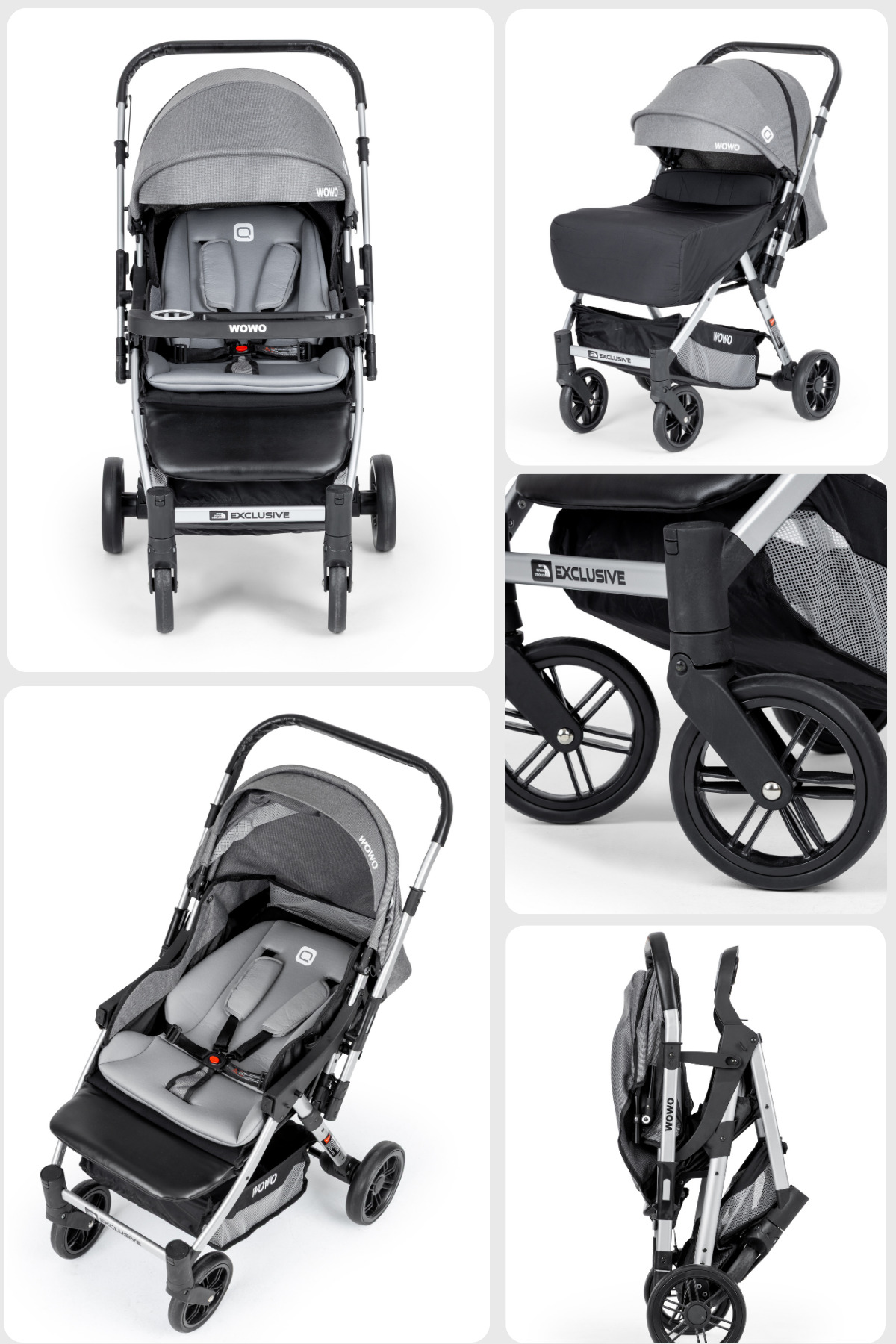 QUARD WOWO Yeni Nesil Çift Yönlü Bebek Arabası fotoğrafı 2 (önizleme)