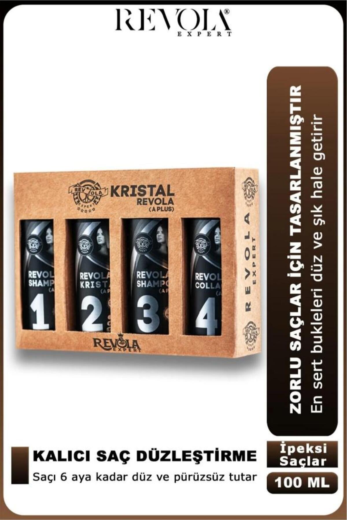 revola صاف کننده موی اکسپرت کریستال ای پلاس، بسته ۴ عددی، ۴ عدد، ۱۰۰ میلی لیتر — REVOLA-18