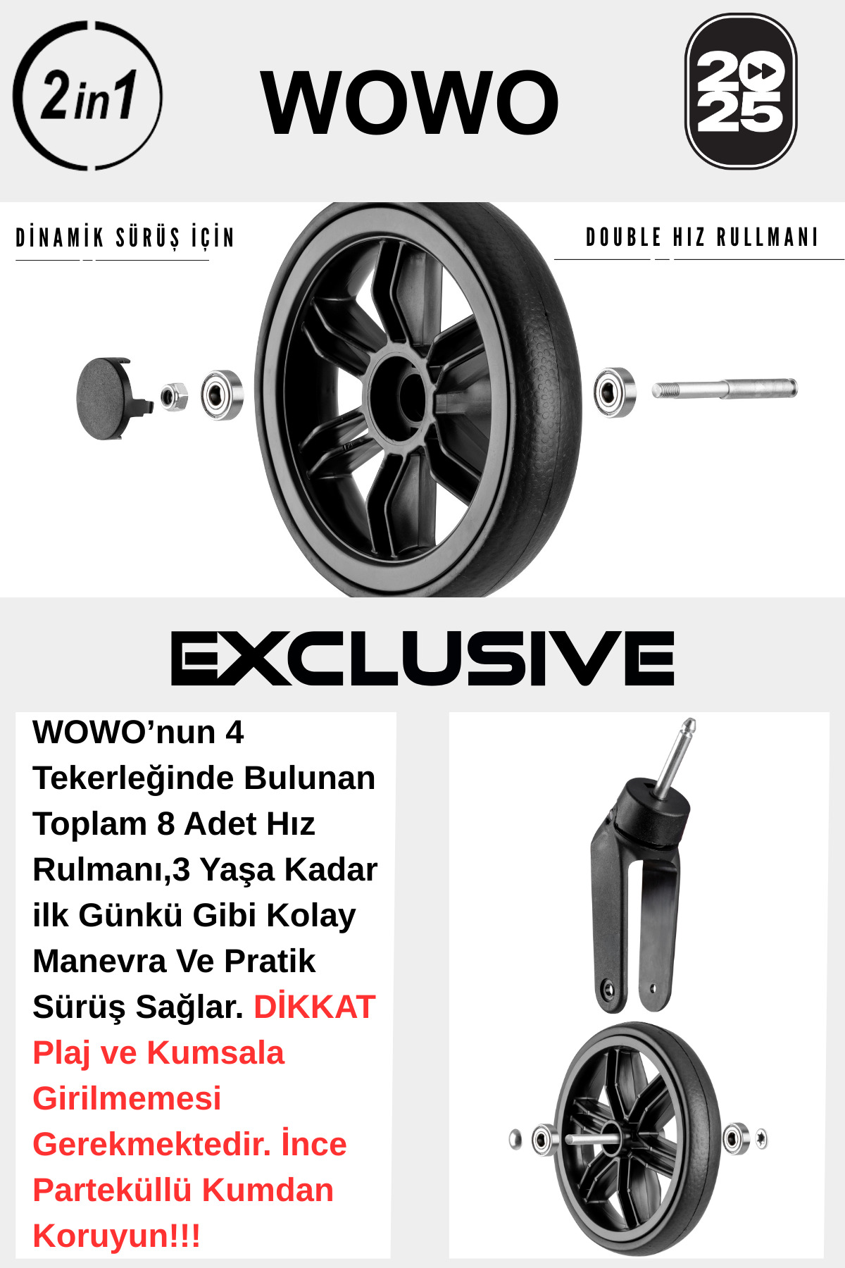 QUARD WOWO Yeni Nesil Çift Yönlü Bebek Arabası fotoğrafı 4 (önizleme)