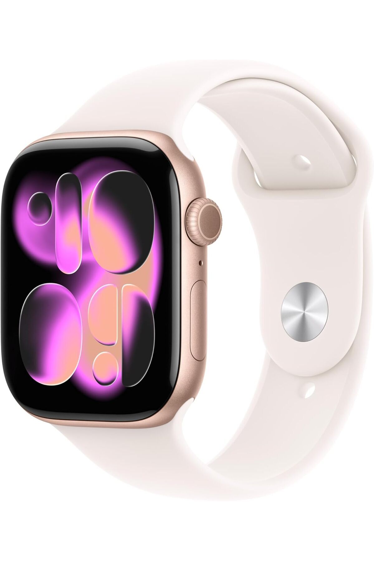 Apple Watch Series 11 GPS 42mm Rose Gold Aluminium Case with Light Blush Spor...