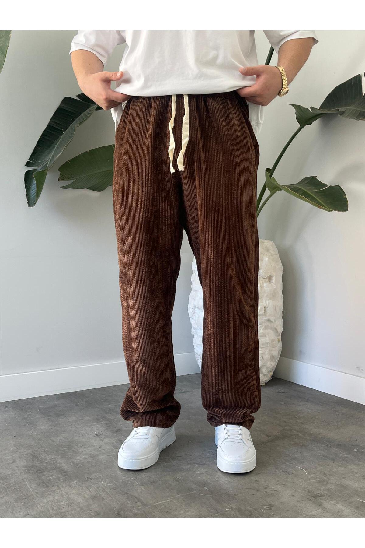 Kadife Baggy Pantolon — قهوه‌ای KADİFEPANTOLON13 — تصویر 5 از 6