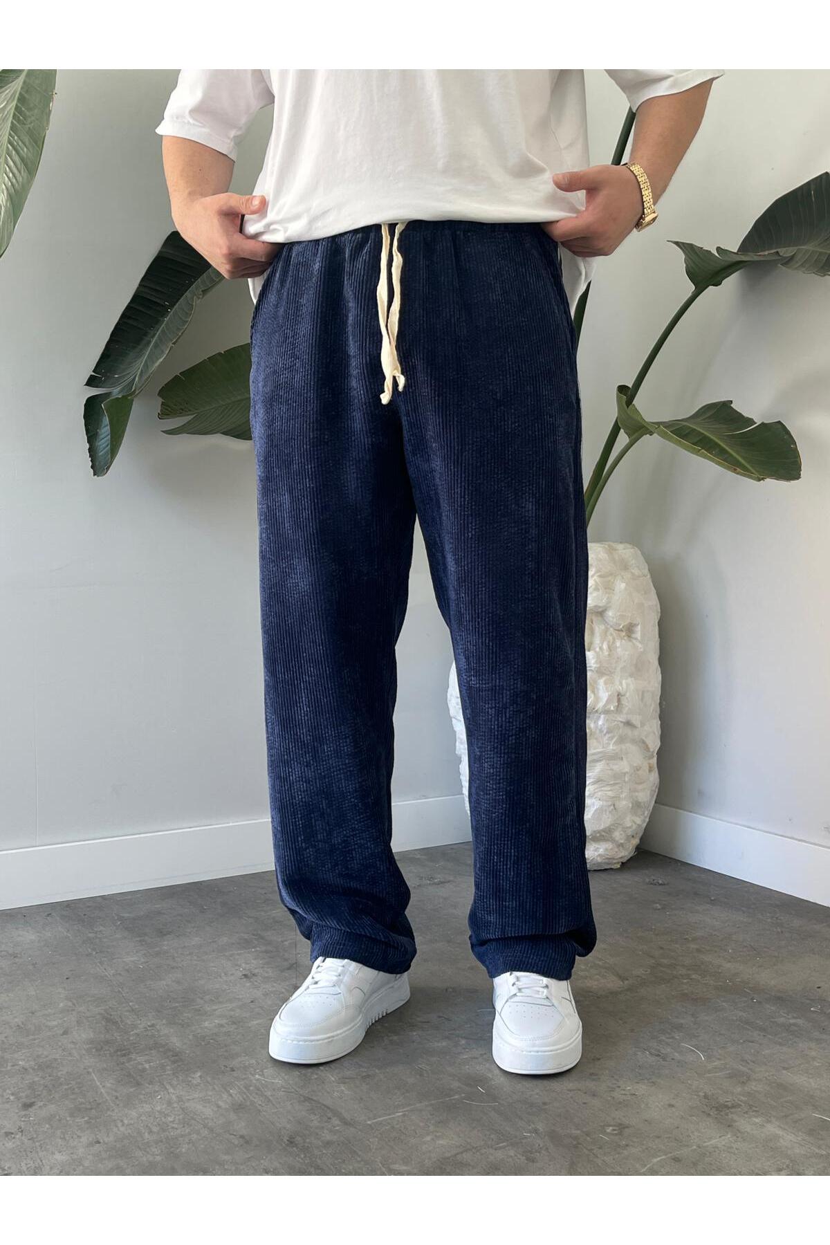Kadife Baggy Pantolon — سرمه‌ای KADİFEPANTOLON13 — تصویر 2 از 6
