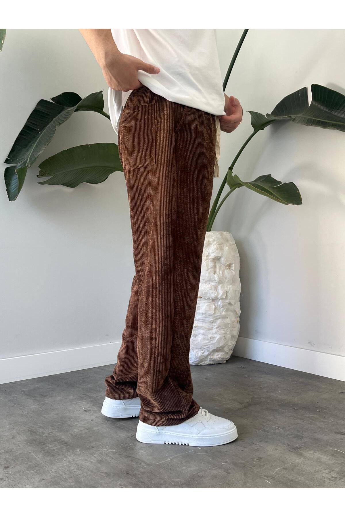 Kadife Baggy Pantolon — قهوه‌ای KADİFEPANTOLON13 — تصویر 6 از 6