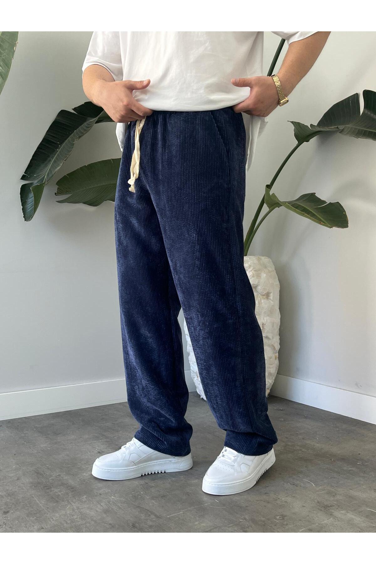 Kadife Baggy Pantolon — سرمه‌ای KADİFEPANTOLON13 — تصویر 5 از 6