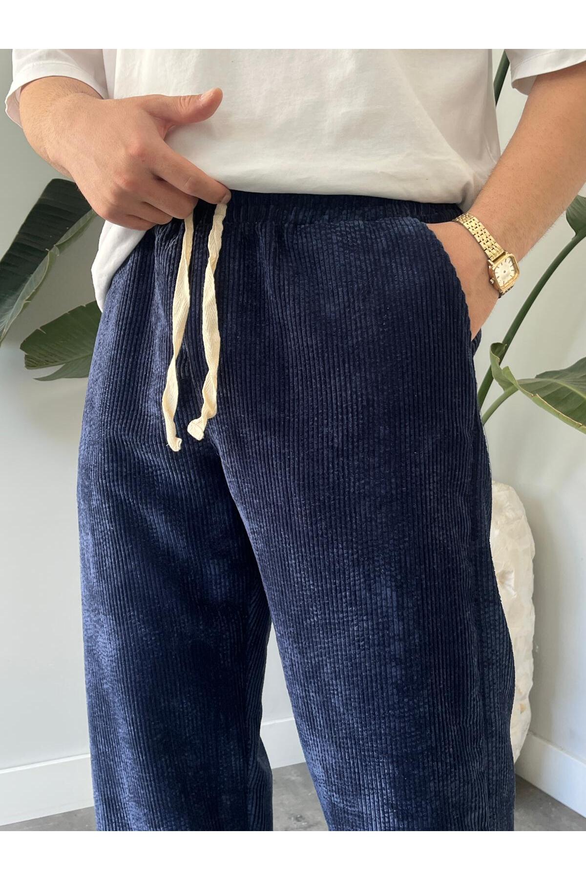 Kadife Baggy Pantolon — سرمه‌ای KADİFEPANTOLON13 — تصویر 4 از 6