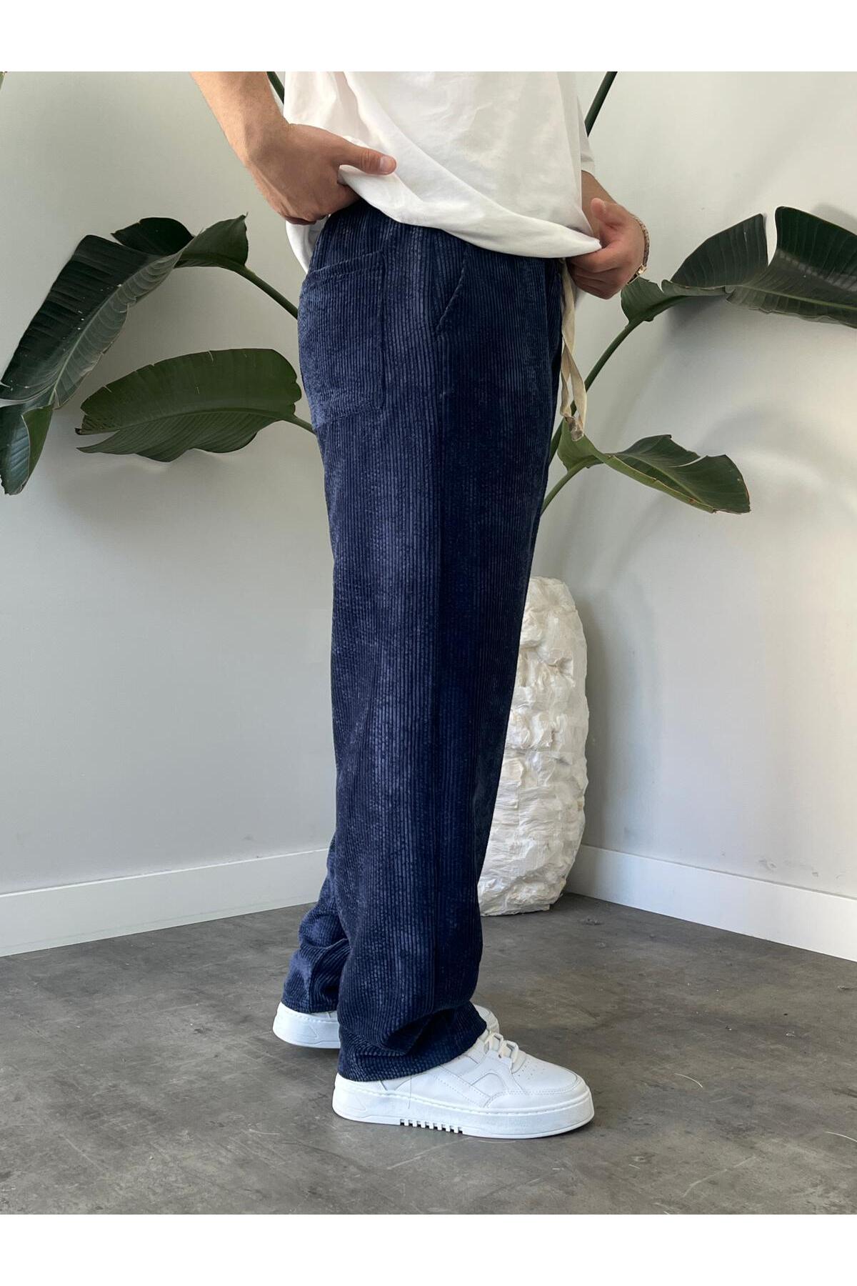 Kadife Baggy Pantolon — سرمه‌ای KADİFEPANTOLON13 — تصویر 6 از 6